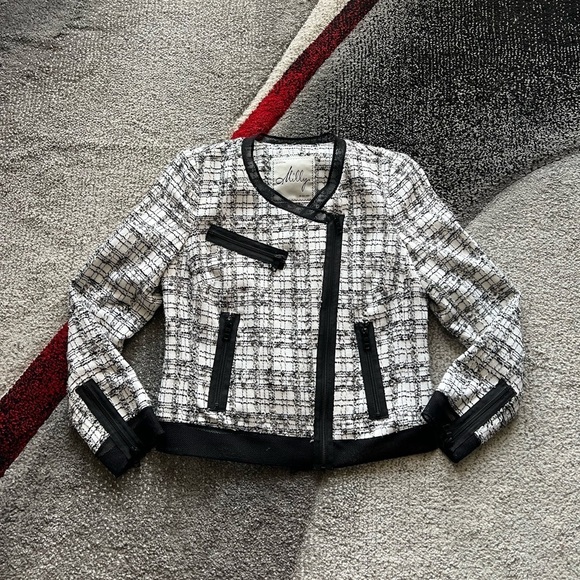 Milly White Tweed Jacket Skirt Suit Set - Picture 2 of 9